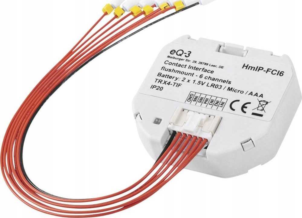 eQ-3 HomeMatic IP Interfejs kontaktowy Podtynkowy – 6-krotny