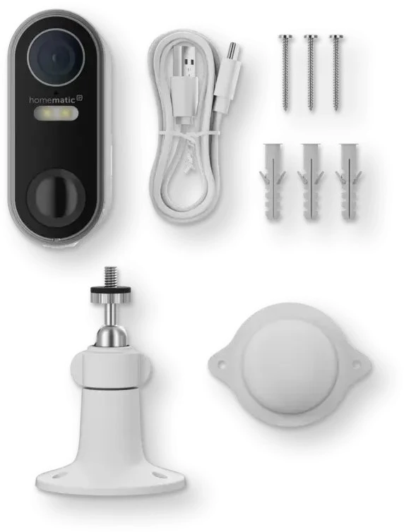 HomeMatic IP lauko kamera su akumuliatoriumi (HmIP-COR) (balta/juoda, 3MP, WLAN) (162949A0)