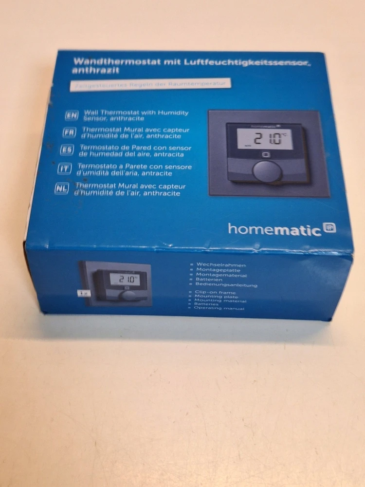 HomeMatic IP sieninis termostatas su drėgmės jutikliu (HmIP-WTH-A) (antracito spalvos)
