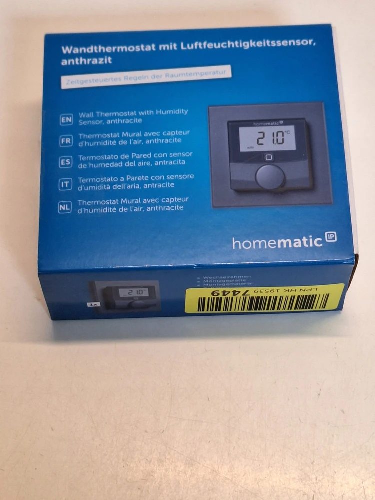 HomeMatic IP sieninis termostatas su drėgmės jutikliu (HmIP-WTH-A) (antracito spalvos)