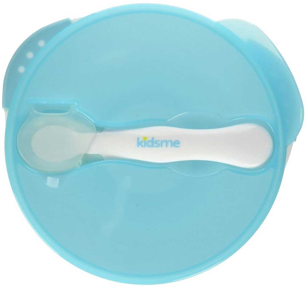 Homla Kidsme bowl with suction cup lid and thermo spoon Aquamarine from 9 months 9832AQ