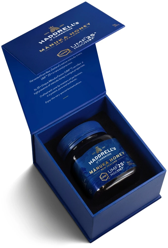 Honey New Zealand Haddrells Manuka medus UMF25+ MGO1197+ 250g