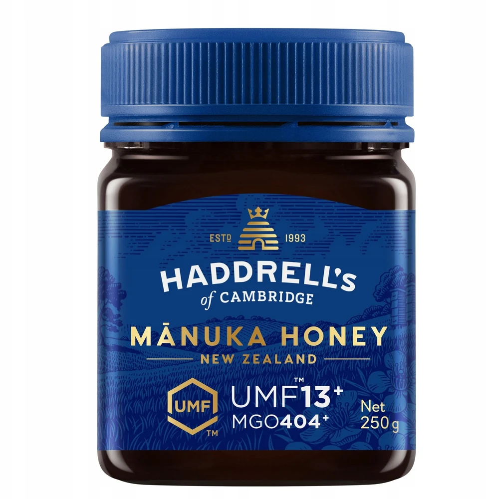 Honey New Zealand Haddrells Manuka medus UMF13+ MGO404+ 250g