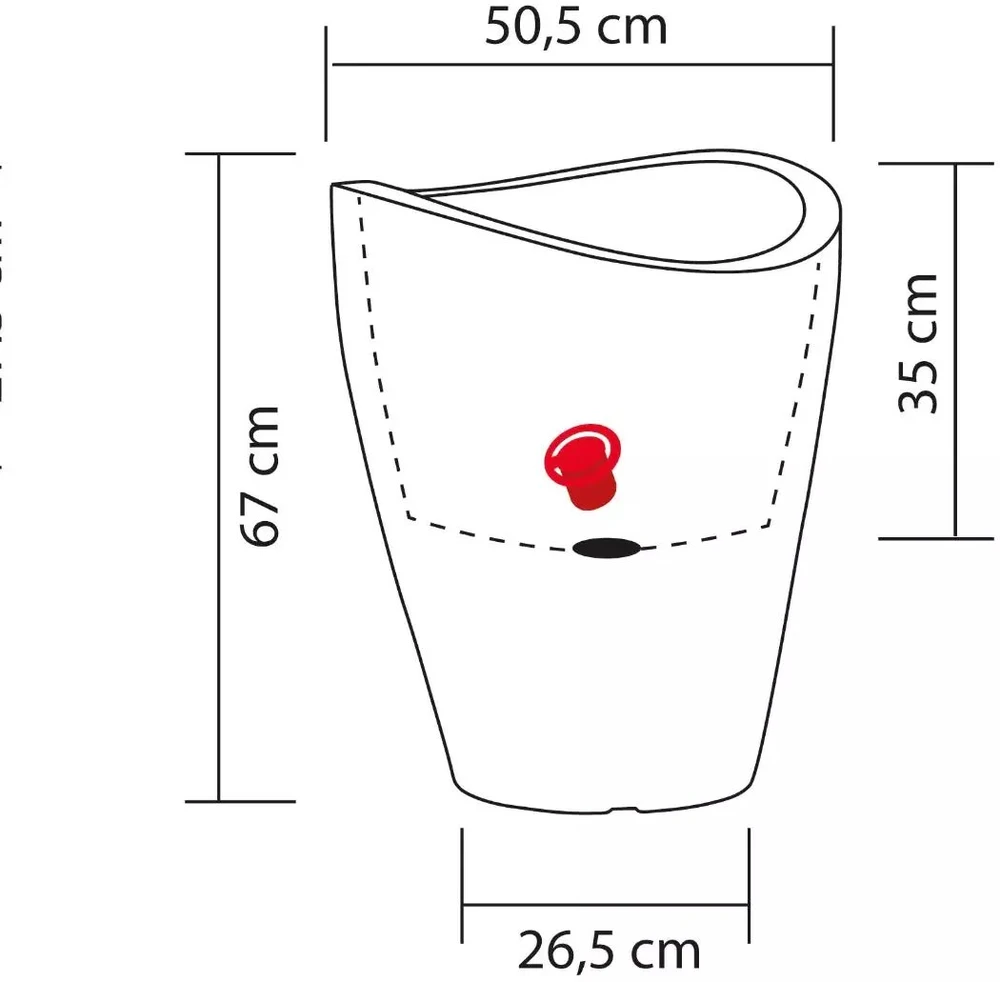 Honeywell Plastikinis vazonas Scheurich, Ø50.5 cm