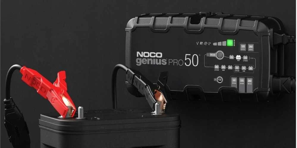 Noco Genius Pro 50 įkroviklis su gnybtais