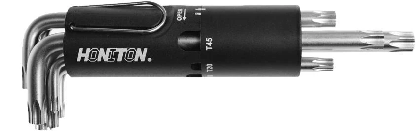 HONITON KLUCZE TORX TYP L KOMPLET 8 vnt. T10,T15,T20,T25,T30,T40,T45,T50