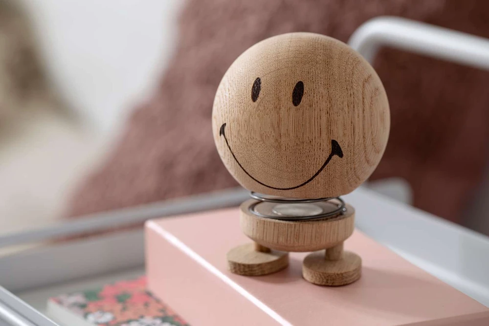 Hoptimist figūrėlė „Smiley M“ Raw Oak 29599