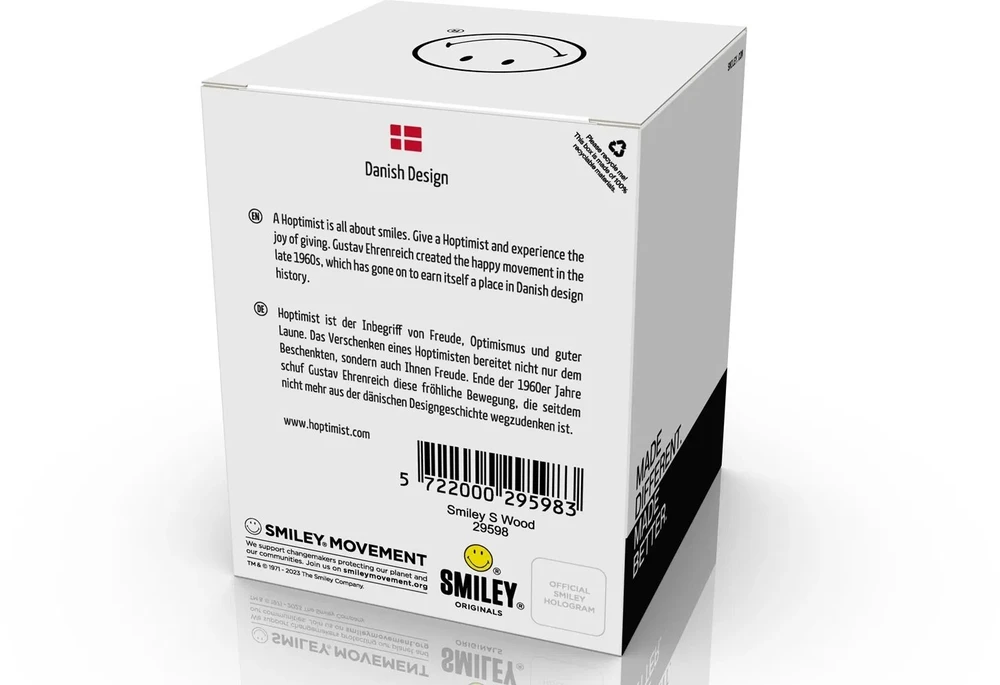 Hoptimist figūrėlė „Smiley S“ Raw Oak 29598