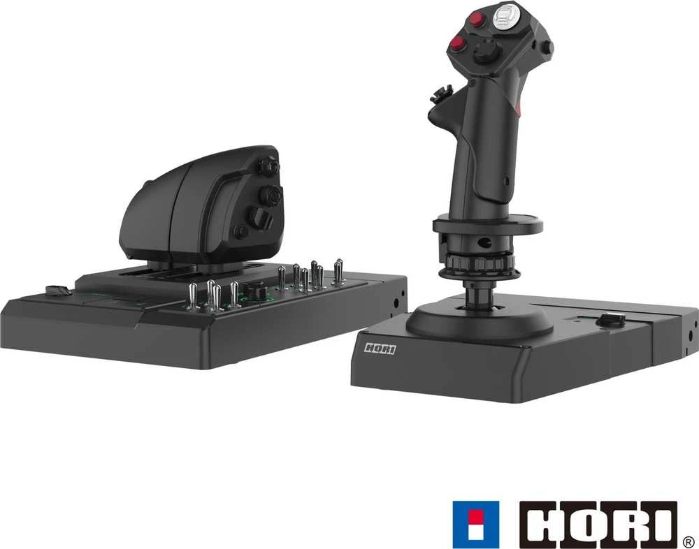 HORI – HORI HOTAS skrydžių valdymo sistema ir laikiklis asmeniniam kompiuteriui („Windows 11/10“) Aukštos klasės skrydžio svirtis ir droselis, skirti „Flight Sims“ kompiuteriui
