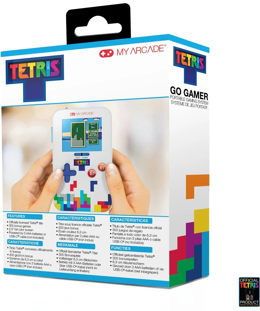 MY ARCADE Go gamer ,,Tetris" nešiojama žaidimų konsolė, 301 žaidimas viename
