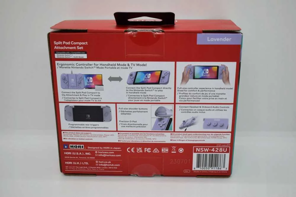 HORI Nintendo Switch Split Pad Compact priedų komplektas (Lavender)