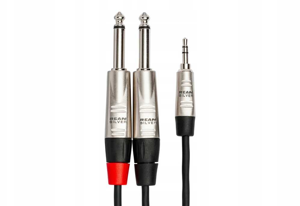 Kabelis Hosa - Kabelis PRO TRS 3.5mm - 2 x TS 6.35mm 3m