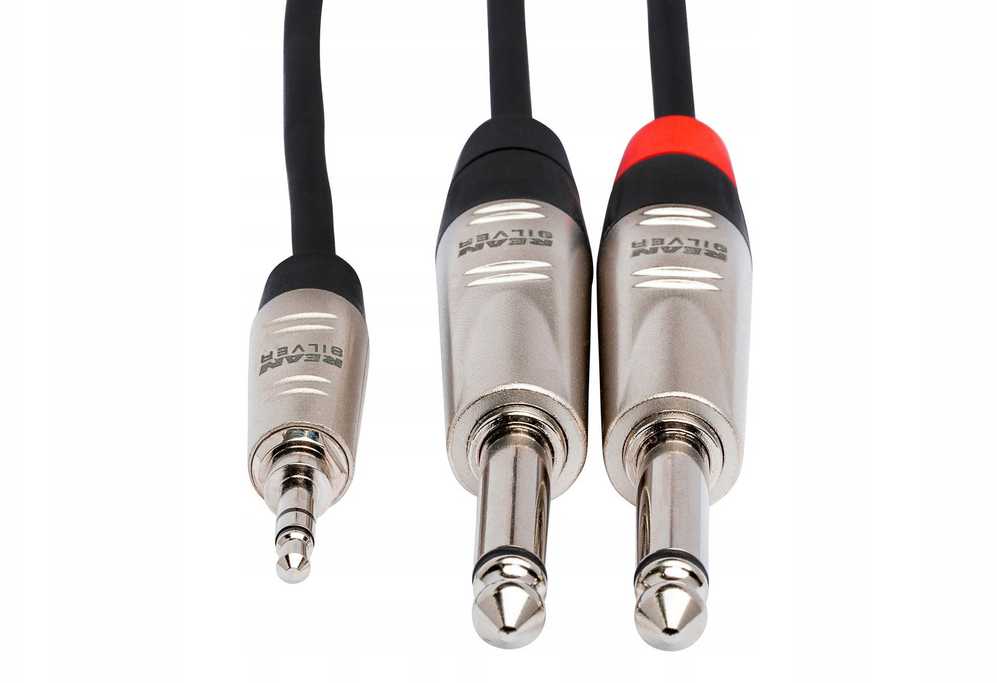 Kabelis Hosa - Kabelis PRO TRS 3.5mm - 2 x TS 6.35mm 3m