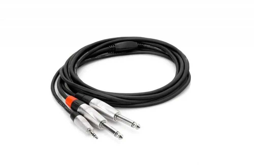Kabelis Hosa - Kabelis PRO TRS 3.5mm - 2 x TS 6.35mm 3m