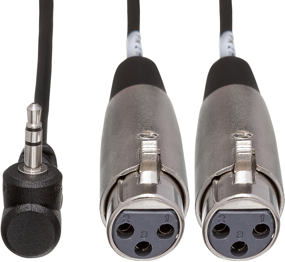 Hosa - Kabelis TRS R 3.5mm - 2 x XLRf 0.6m