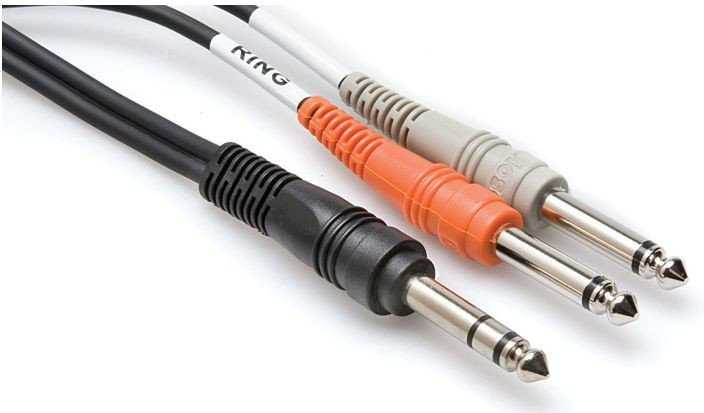 Hosa - TRS 6.35 intarpas - 2 x TS 6.35 2m
