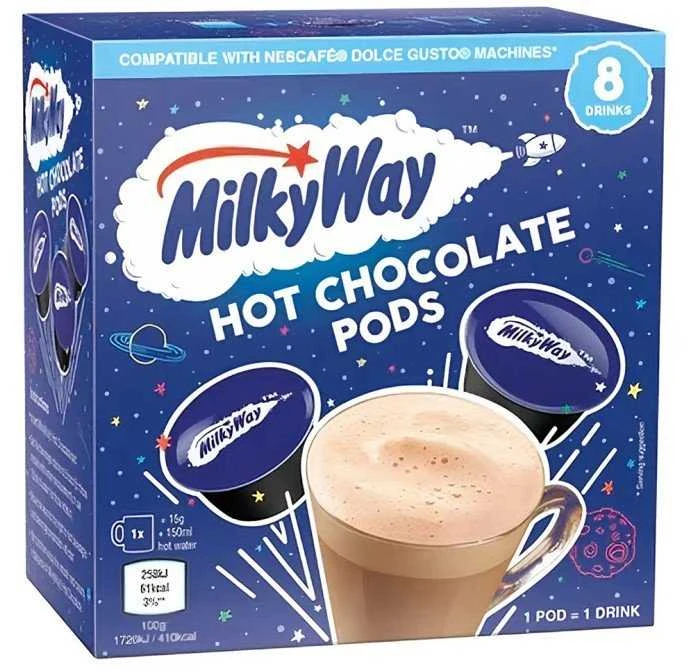 Kakavos kapsulės, MILKY WAY, 8 x 15g