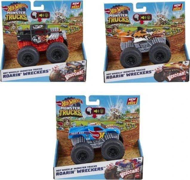 HOT WHEELS MONSTR TRUCK automobilis Roarin Wreckers Bone Shaker CU