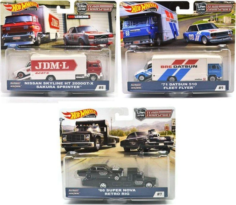 Mattel HOT WHEELS automodeliukų rinkinys – vilkikas ir lenktyninis automobilis (FLF56)