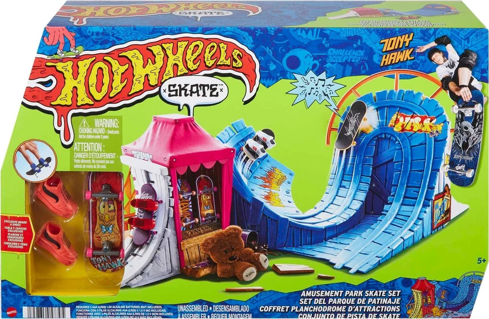 Žaislų rinkinys - Mattel Hot Wheels Riedlenčių pramogų parko nuolydžiai ir trasos