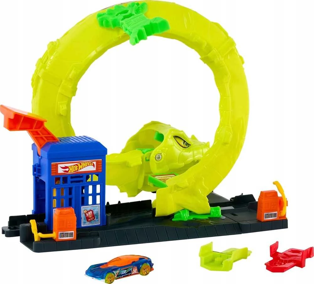 Mattel Žaislinis Hot Wheels City vingiuotas gyvatės trasa