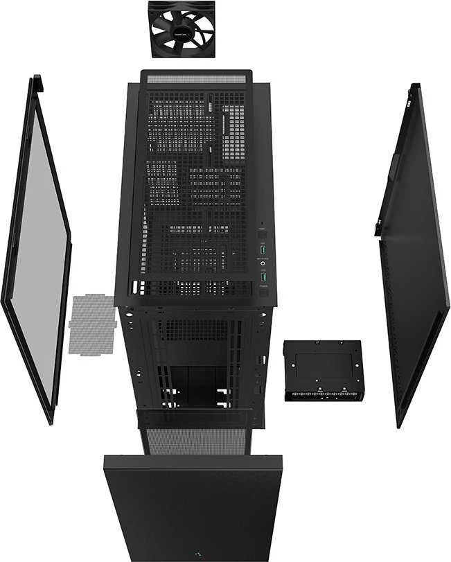 „Deepcool“ | VIDUTINIO BOKŠTO KORPUSAS | CH510 | Šoninis langas | Juodas | Vidutinio bokšto tipo | ATX PS2