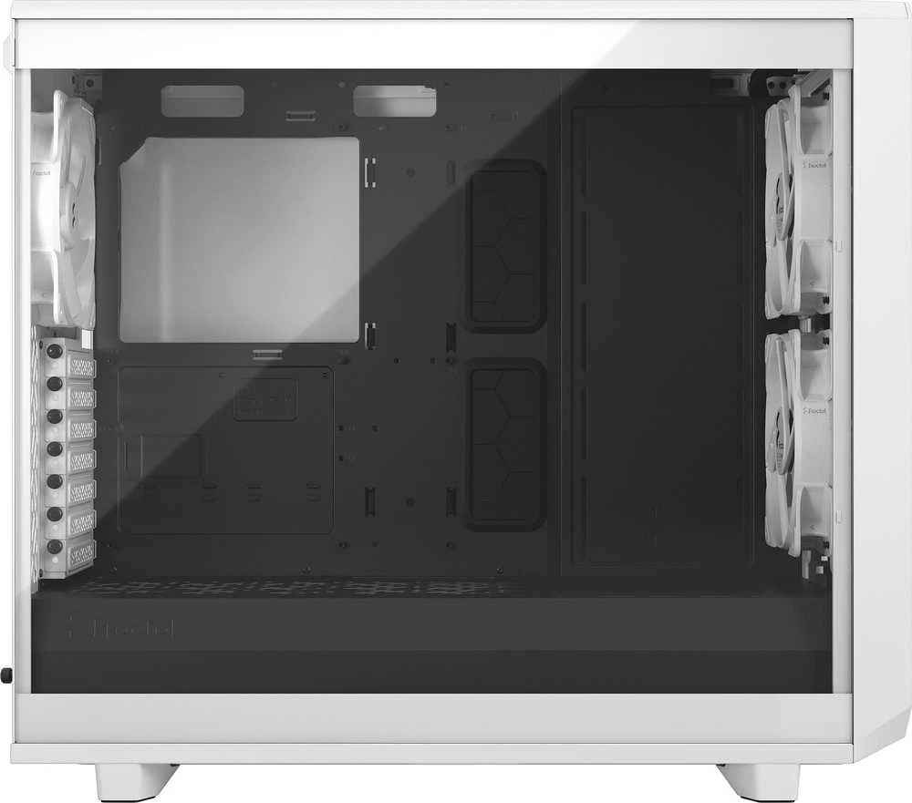 Fractal Design Fraktalų dizainas | Meshify 2 Lite TG Clear | Šoninis langas | Baltas | E-ATX | Įtrauktas maitinimo šaltinis Nr. | ATX