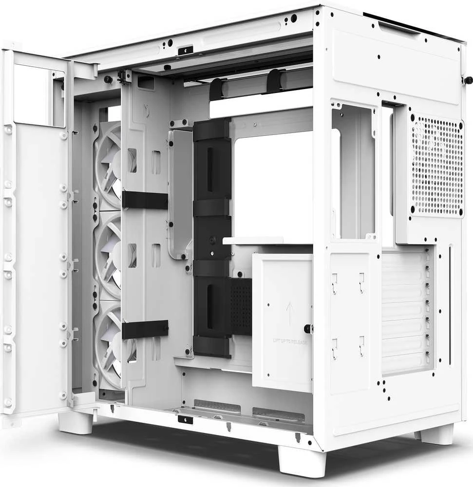 NZXT PC dėklas H9 Elite Midi bokštinis langas baltas