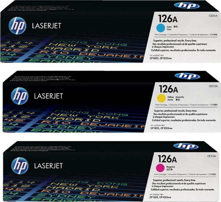 Hewlett Packard (HP) HP 126A tonerio rinkinys CMY Original (CF341A)