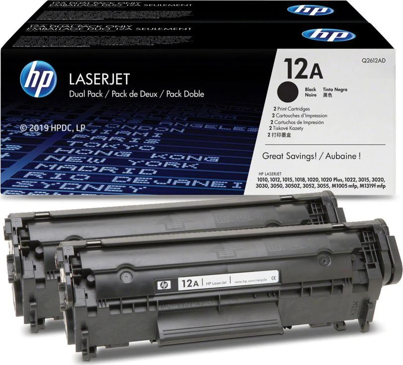 Hewlett Packard (HP) HP 12AD Toneris Juodas Original (Q2612AD)