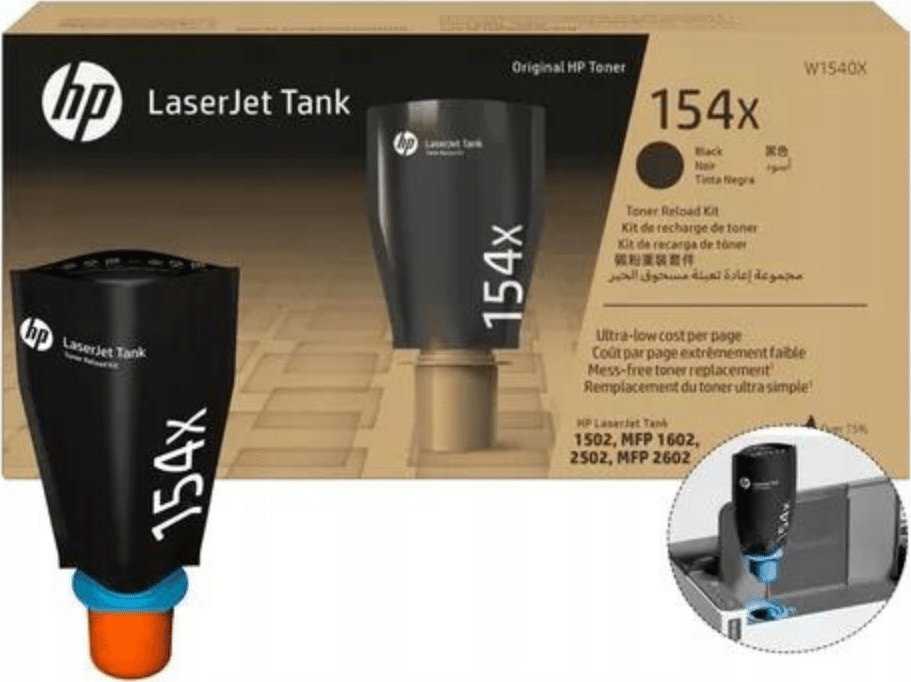 Hewlett Packard (HP) HP 154X High Yield Juodas Originalus LaserJet Tank Toneris Reload Kit