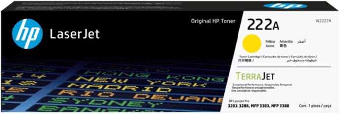 Toneris HP 222A - geltona - original - LaserJet - kartridż tonerowy (W2222A) - do Color LaserJet Pro MFP 3302fdn