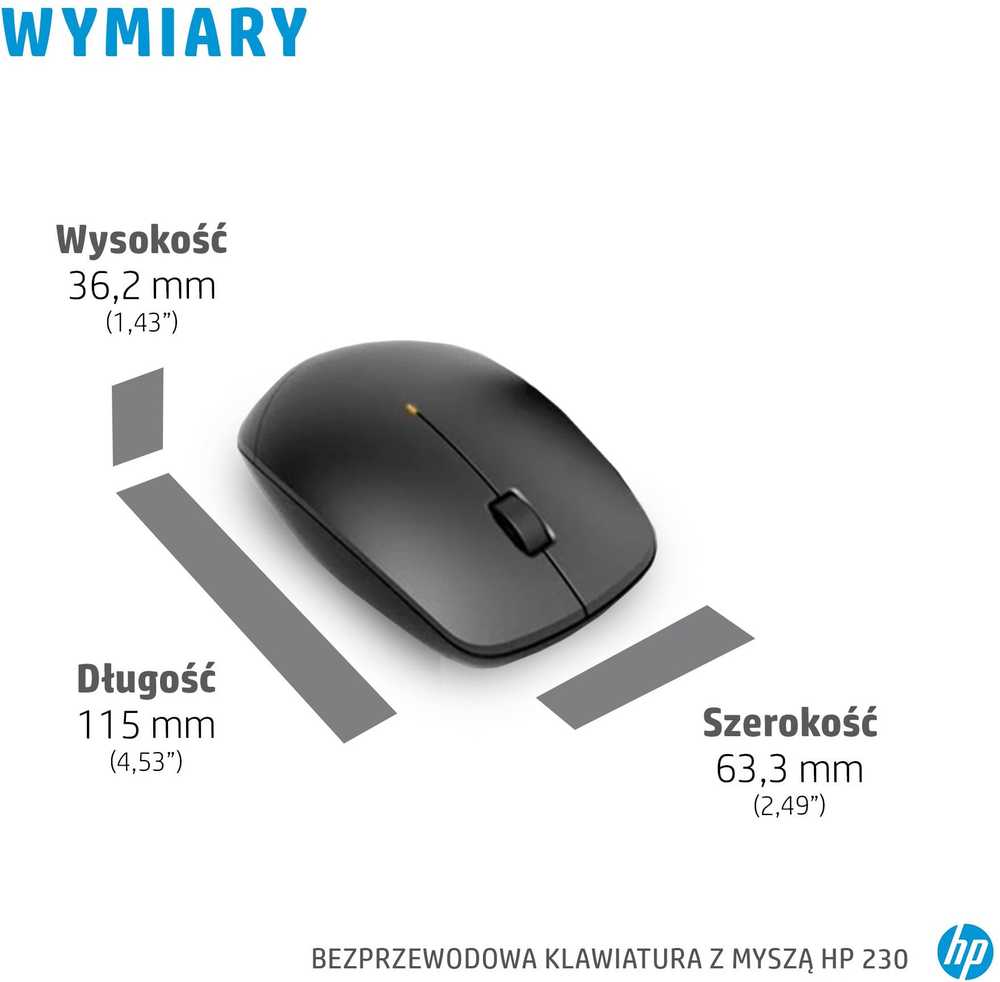 Klaviatūra ir pelė HP 230 Belaidė klaviatūra ir pelė Combo - French
