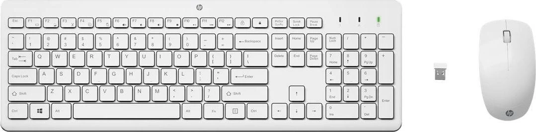 Hewlett Packard (HP) HP 230 Wireless Pelė Klaviatūra Combo - Baltas - US ENG