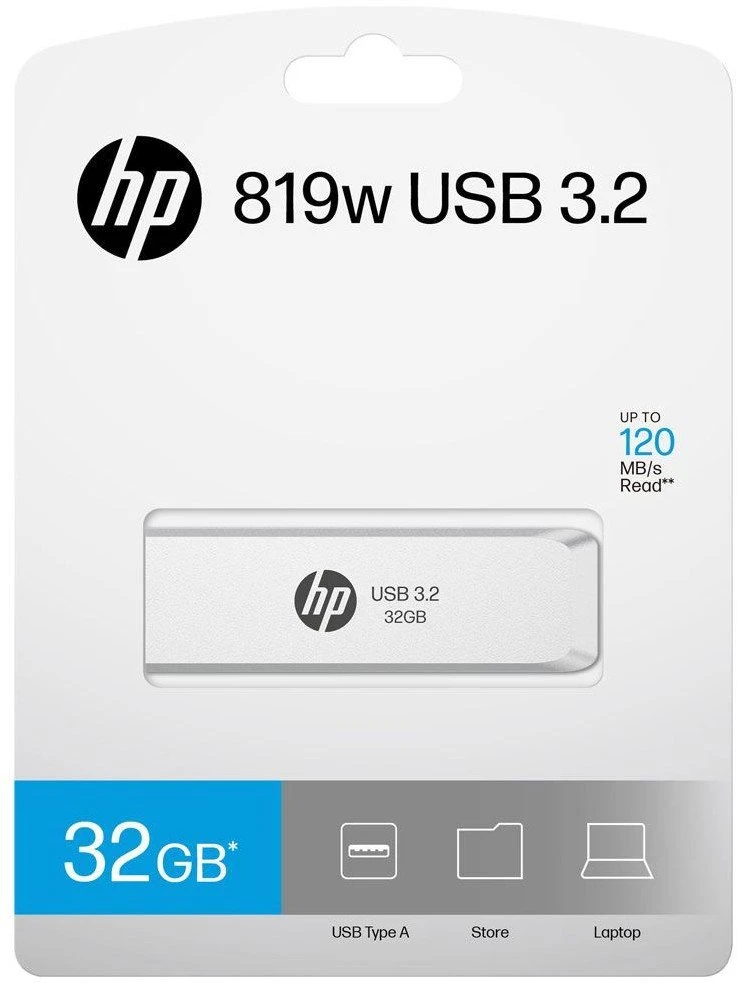 Pendrive HP 819W 32GB Sidabrinė matinė (HPFD819W-A-32)