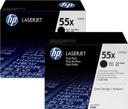 Hewlett Packard (HP) HP Toneris Juodas 55X, skirtas P3015 LaserJet Dvigubas paketas (12 500 puslapių)