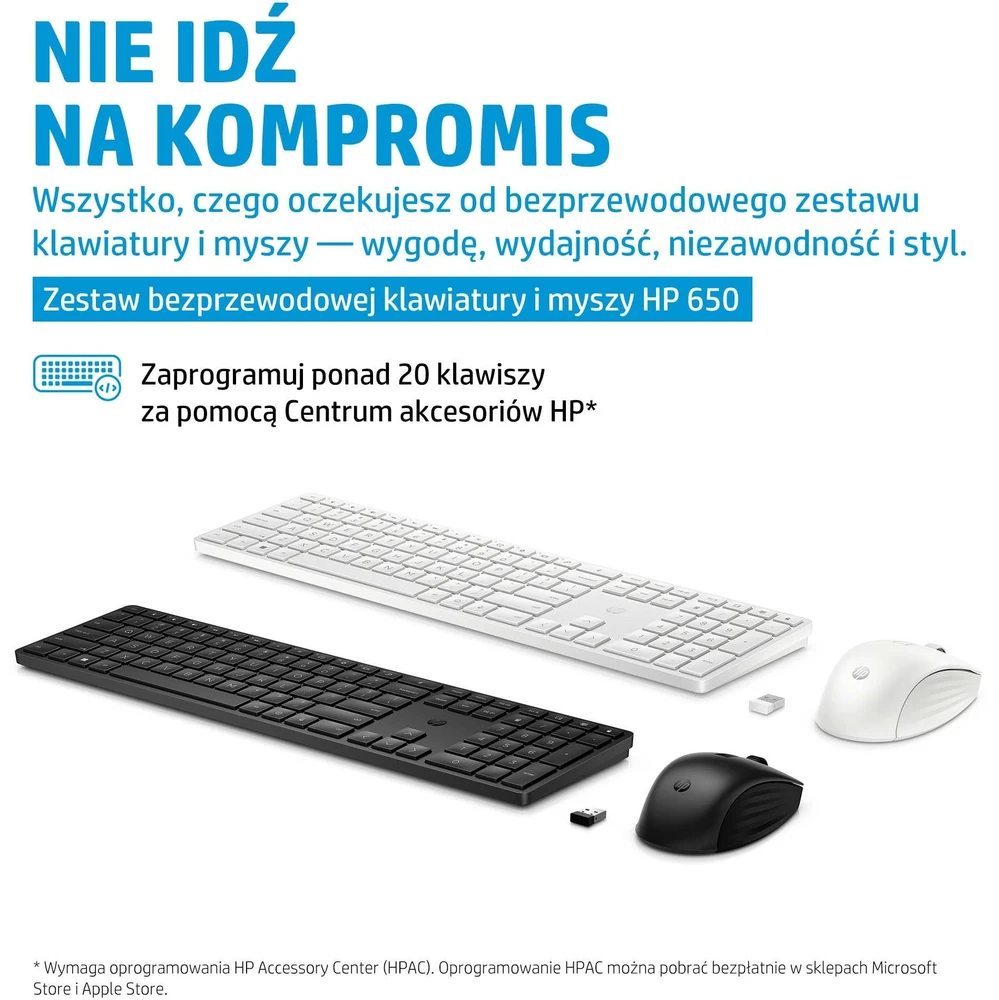 Hewlett Packard (HP) Klaviatūra ir pelė HP 650 Belaidė klaviatūra ir pelė Combo (4R013AA), Finnish