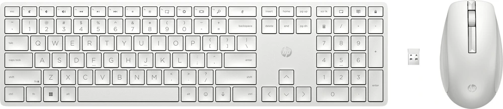 Klaviatūra ir pelė HP 650 Baltas (4R016AA#ABN)