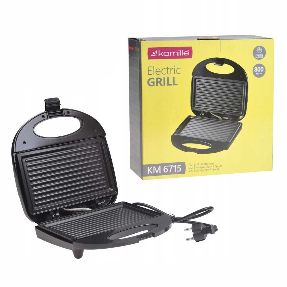 Sumuštinių keptuvas Elektrinis grilius HP Keptuvas 6715 JUODA 800 W GRILL