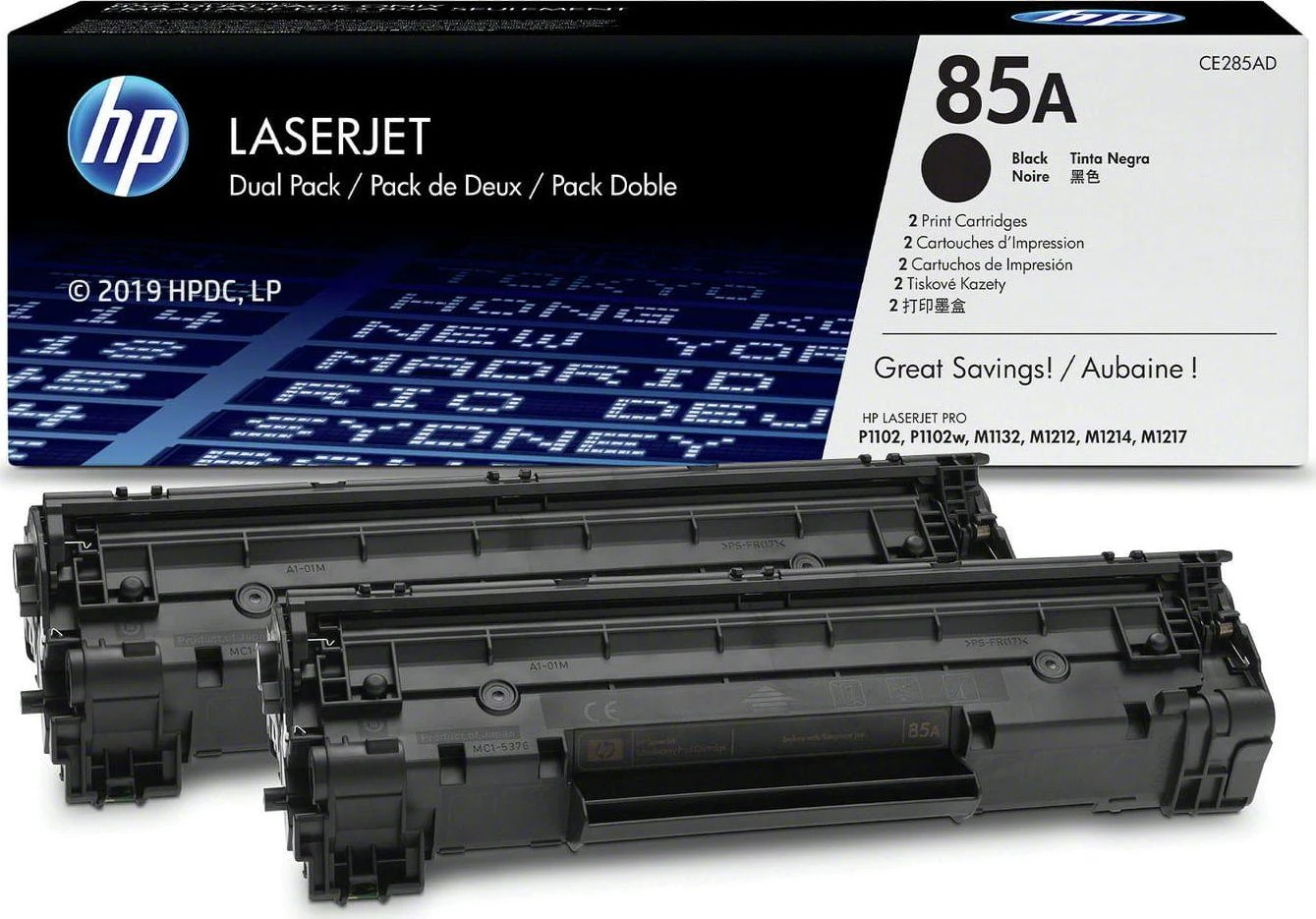 Hewlett Packard (HP) HP Toneris Juodas 85A for LaserJet P1102,P1102w,doublepack (2x1.600 pages)
