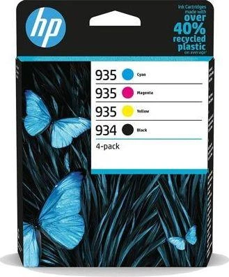 Hewlett Packard (HP) HP 932 Juodas 933 CMY originalios rašalo kasetės, 4 vnt. pakuotė