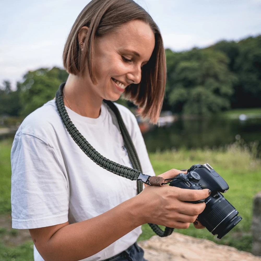 HP C-ROPE kameragurtas Traveler iš parakordo 125 cm tylus Juodas mažmeninė prekyba