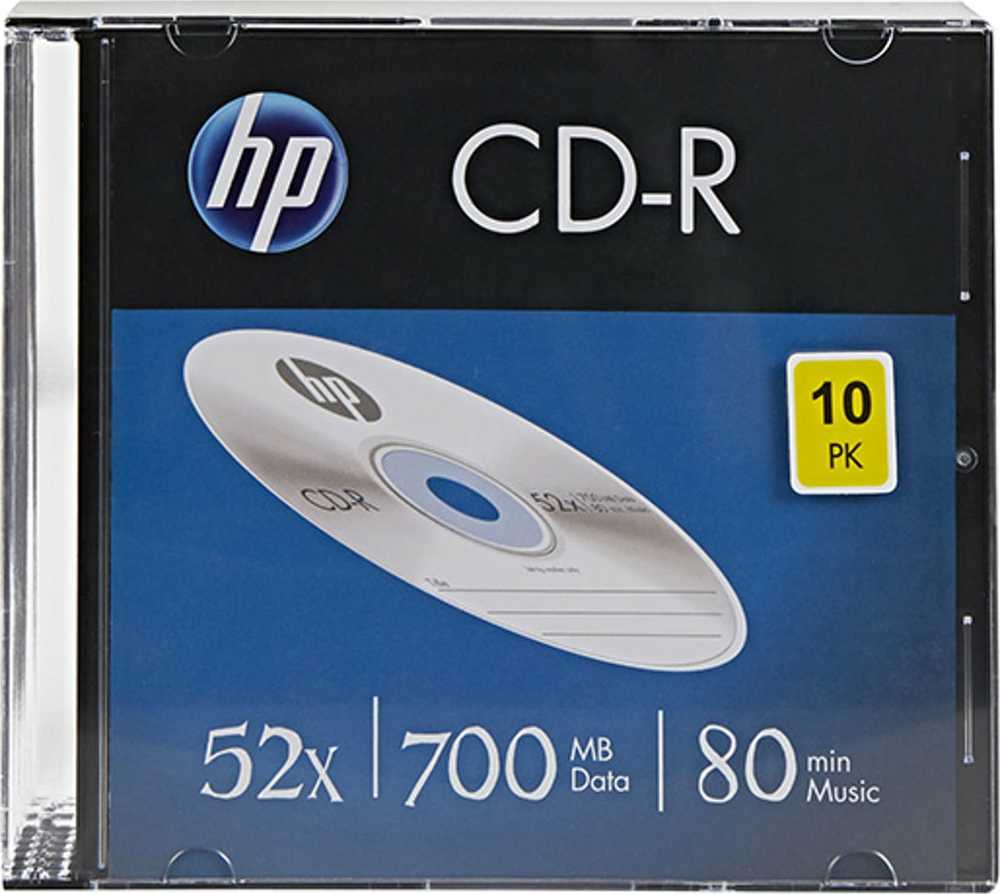 Verbatim HP CD-R, CRE00085-3, 69310, 10 vnt. pakuotė, 700MB, 52x, 80 min., 12 cm, be spausdinimo galimybės, plonas dėklas, duomenų archyvavimui
