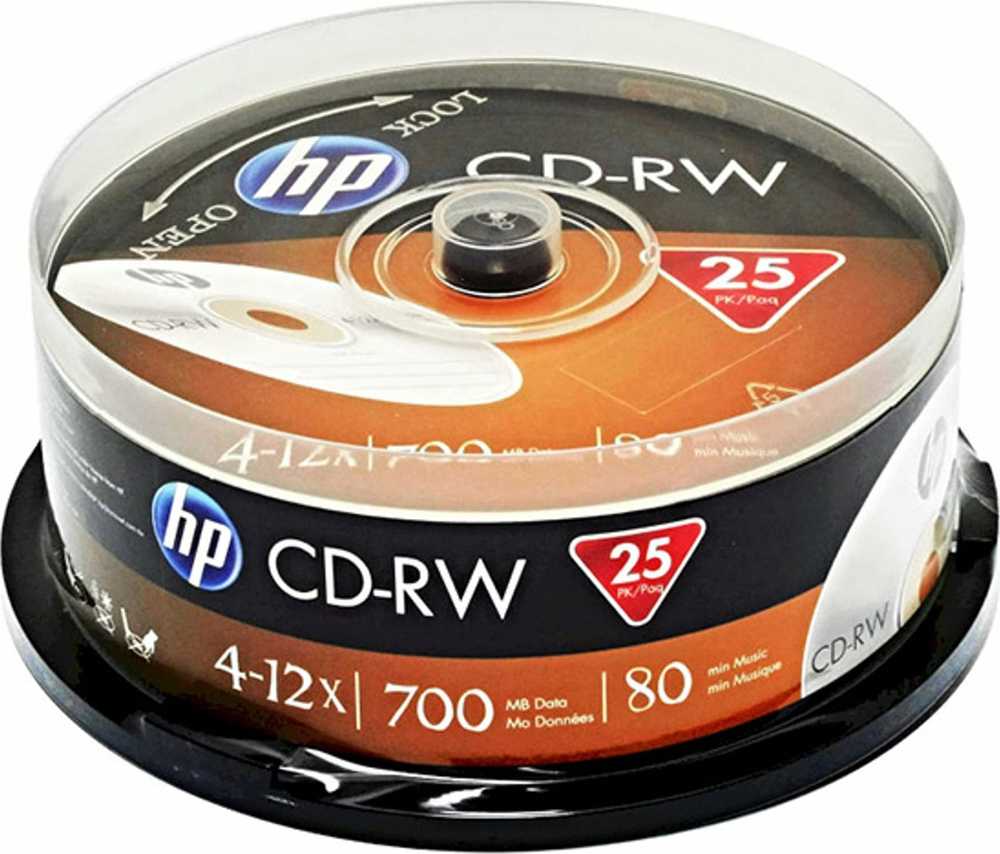 HP CD-RW 700 MB 12x 25 vnt