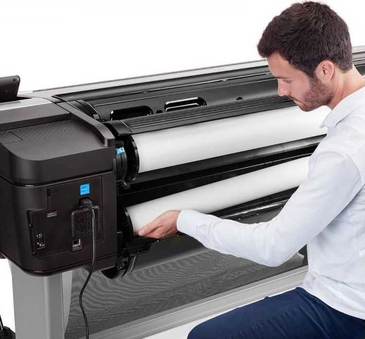 HP DesignJet T1700 44 colių didelio formato spausdintuvas su PostScript