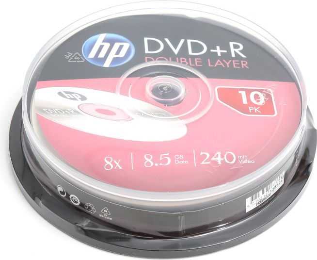 DVD+R HP 8,5 GB (240 min.) DL 8x 10-cake