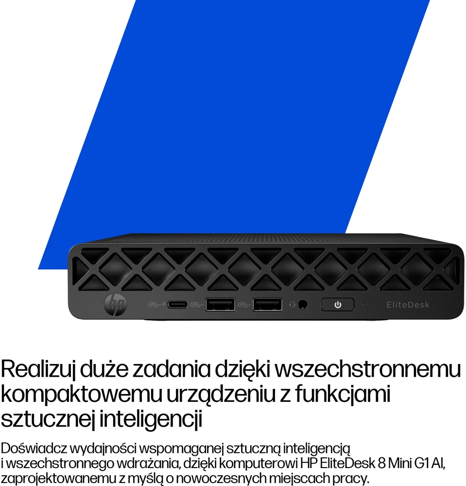 Stacionarus kompiuteris Hewlett Packard (HP) Komputer elitedesk 8 mini g1i u7-265t 1tb/16gb/w11p 998z2et