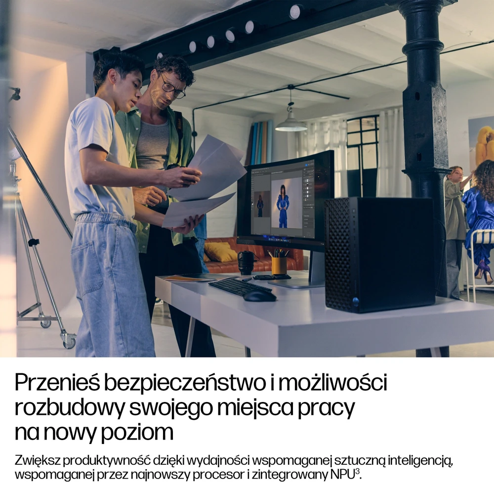 Stacionarus kompiuteris „Hewlett Packard“ (HP) „HP EliteDesk 8 Tower G1i“ su dirbtiniu intelektu „Intel Core Ultra 7 265“ procesoriumi, 16 GB DDR5-SDRAM, 1 TB SSD, „Windows 11 Pro“ kompiuteriu, dirbtiniu intelektu, juodu.