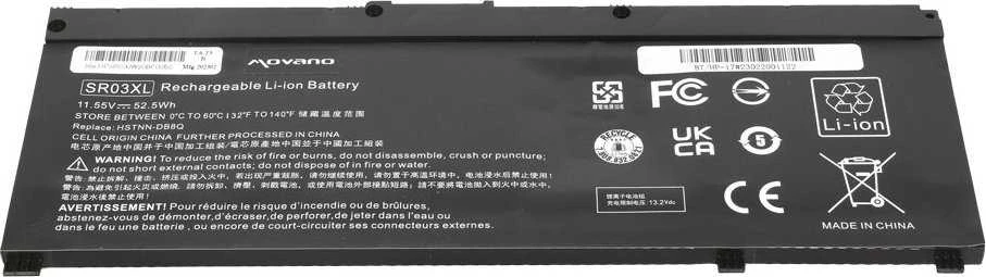 HP Gaming 15 17 Omen 15-DC nešiojamojo kompiuterio Movano baterija SR03XL