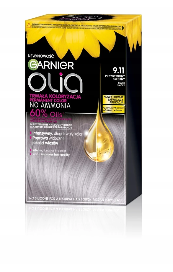 Garnier Olia Permanent Color 9.11 Przydymiony Sidabrinė